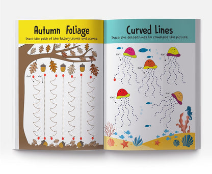 Wipe & Clean Lines & Patterns Tracing Book for Kids