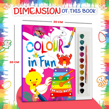 Fun with Water Colorings Kit for Kids (Pink)