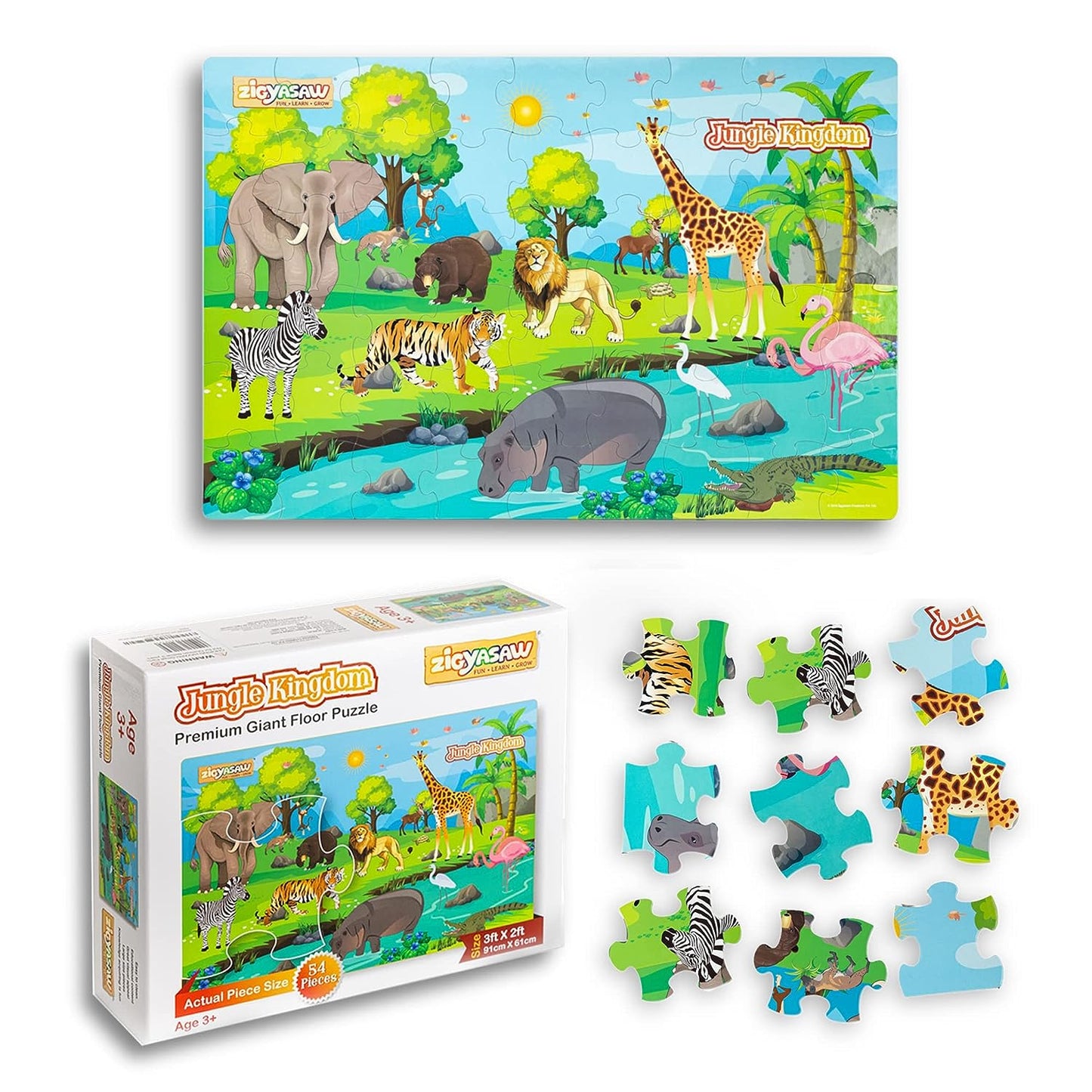 Jungle Kingdom - Premium Giant Floor Puzzle (54 Pieces)