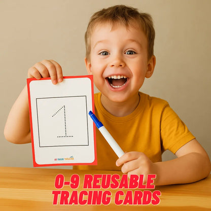 Numbers 0-9 Tracing Reusable Flashcards