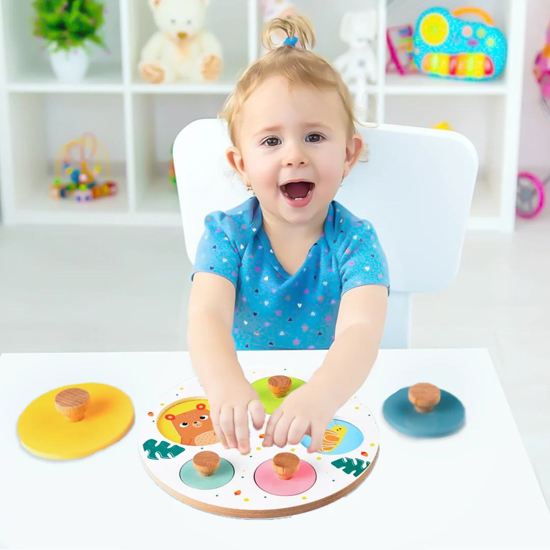 Cute Wooden Peekaboo Board for Kids