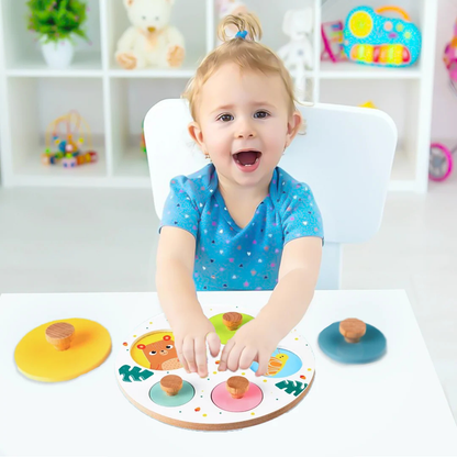 Cute Wooden Peekaboo Board for Kids