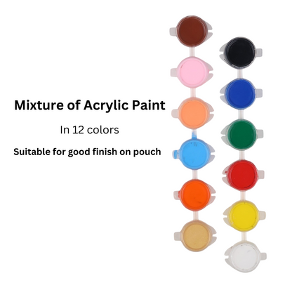 Canvas Pouch Painting Kit- Smiley Pouch Fun