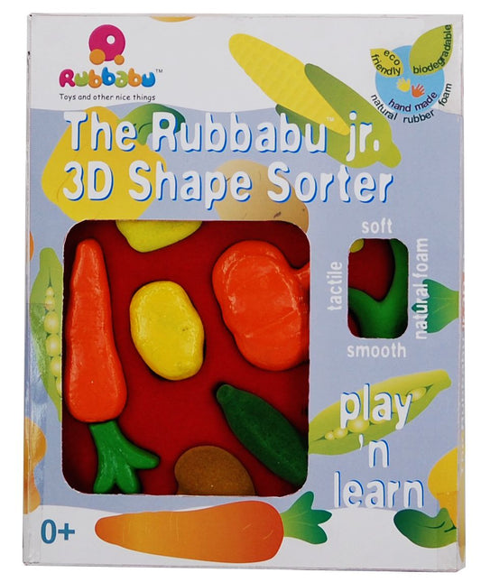Rubbabu 3D Vegetables Shape Sorter Puzzle - 7 Pieces