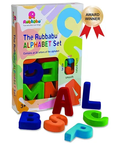 Natural Rubber Foam Magnetic Uppercase Alphabets - Multicolor