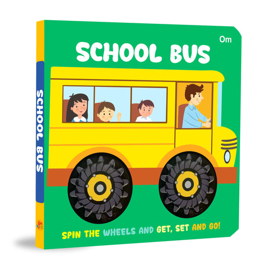 School Bus Wheel Book – Wheel books for kids – Board Book for Children Age 1-3 Years
