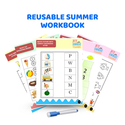 All in One Concept Colorful Summer Worksheet Set