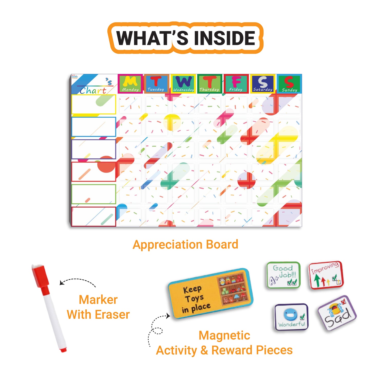 Magnetic My Appreciation Chart For Parents and Kids