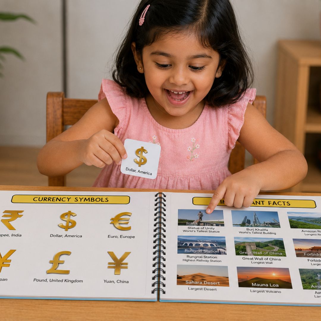 48 World Facts Busy Book for Kids