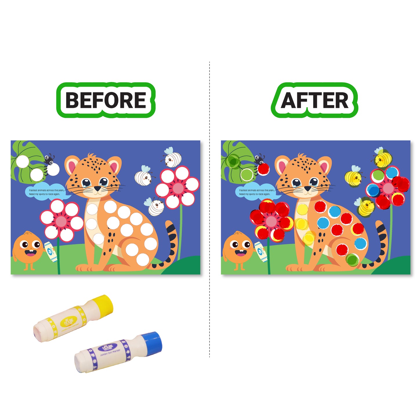 Blob goes to Zoo - Jumbo Dot Markers activity Set