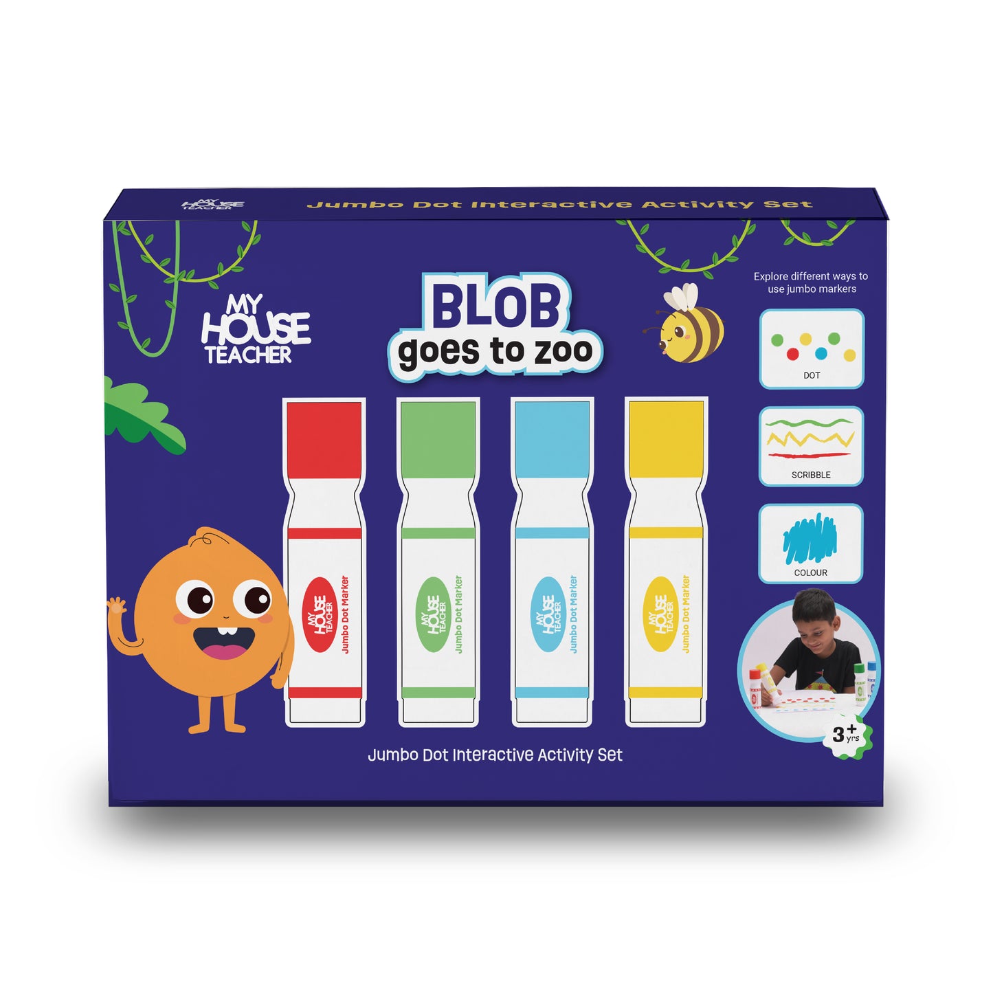 Blob goes to Zoo - Jumbo Dot Markers activity Set