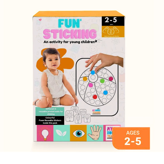 Fun Sticking Activity Box With Foam Stickers (Reusable)