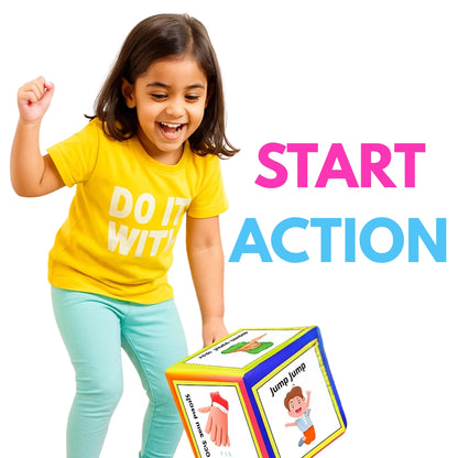 Toddler Action Cards with a Huge Dice