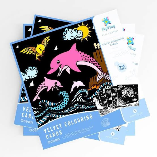 Velvet Colouring Cards – Ocean BUNDLES