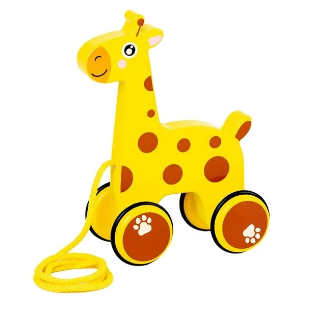 Wooden Giraffe Push Pull Toy