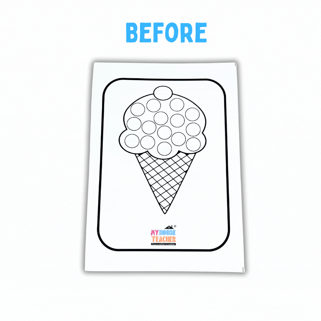 Fun Sticking Activity Box With Foam Stickers (Reusable)