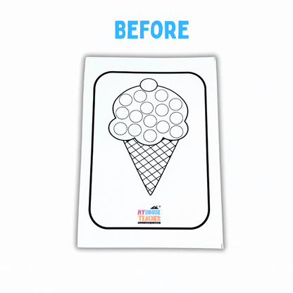 Fun Sticking Activity Box With Foam Stickers (Reusable)