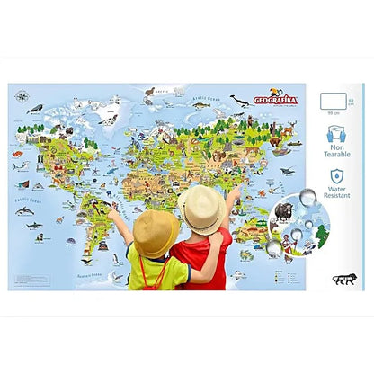 Geografika Map Game with Illustrated Map & 40 Game Cards