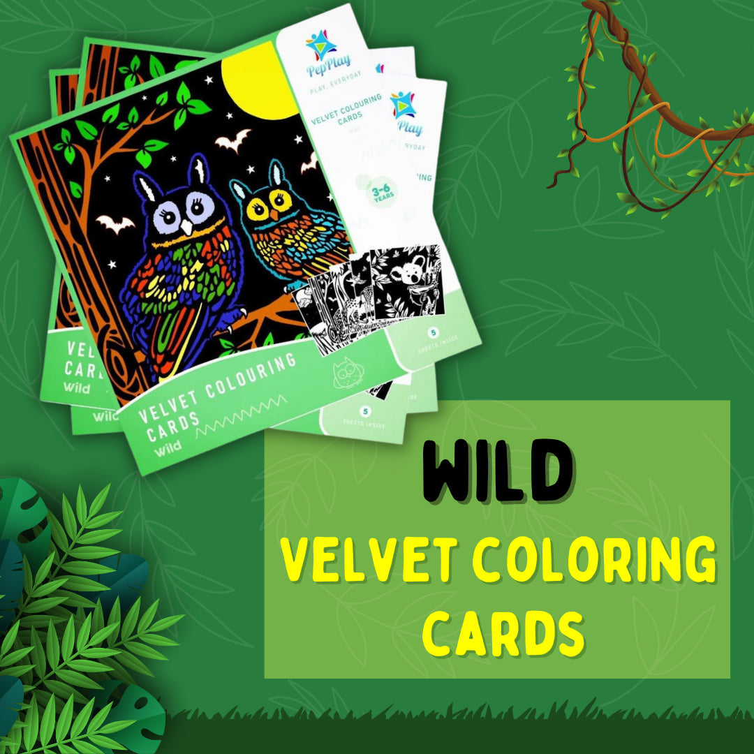 Velvet coloring cards – Wild