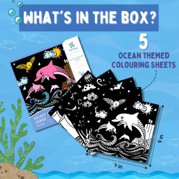 Velvet Colouring Cards – Ocean BUNDLES