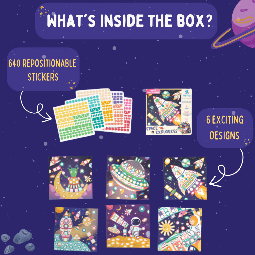 Educational Shape Stickers – Space Explorers