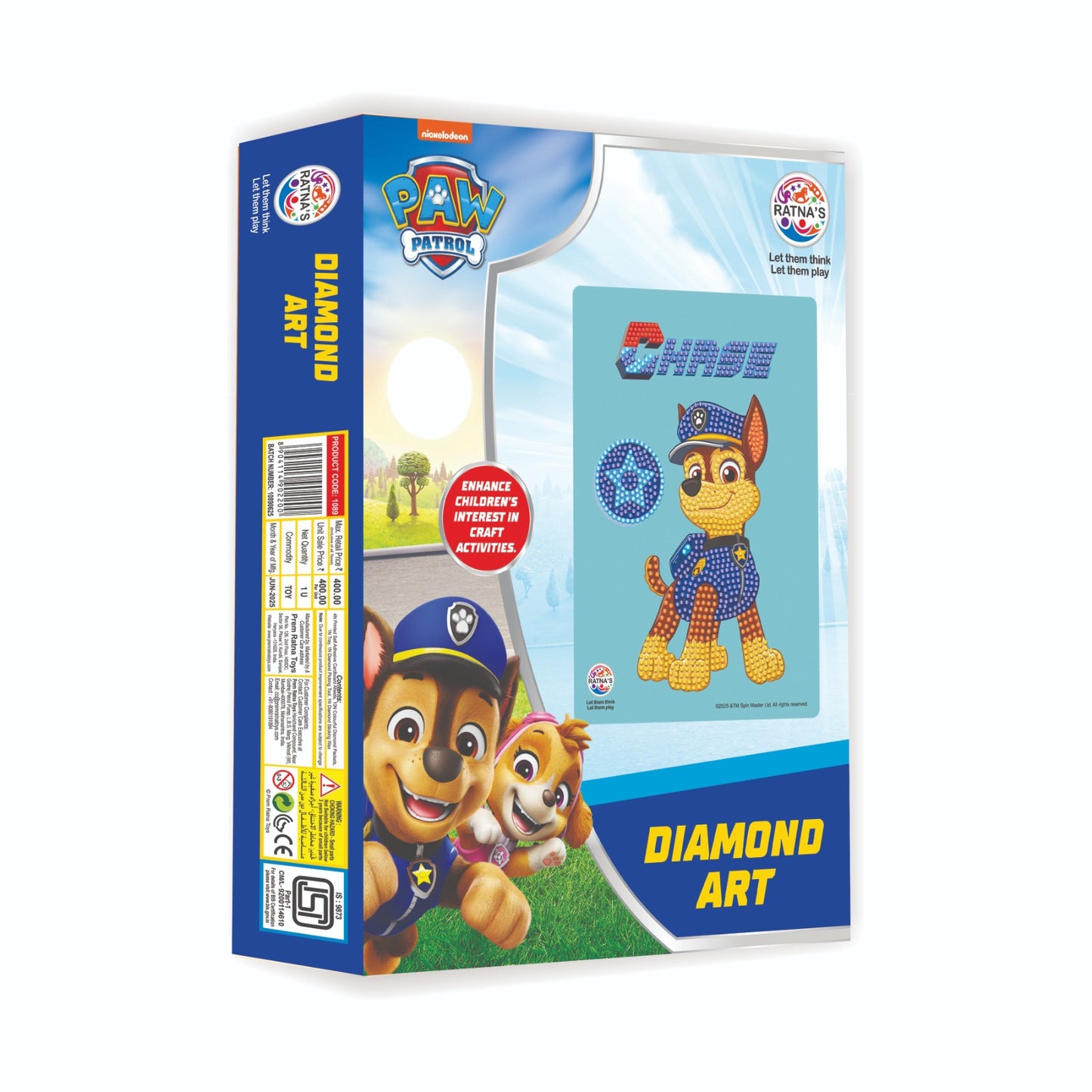 Paw Patrol Diamond Art DIY Craft Kit