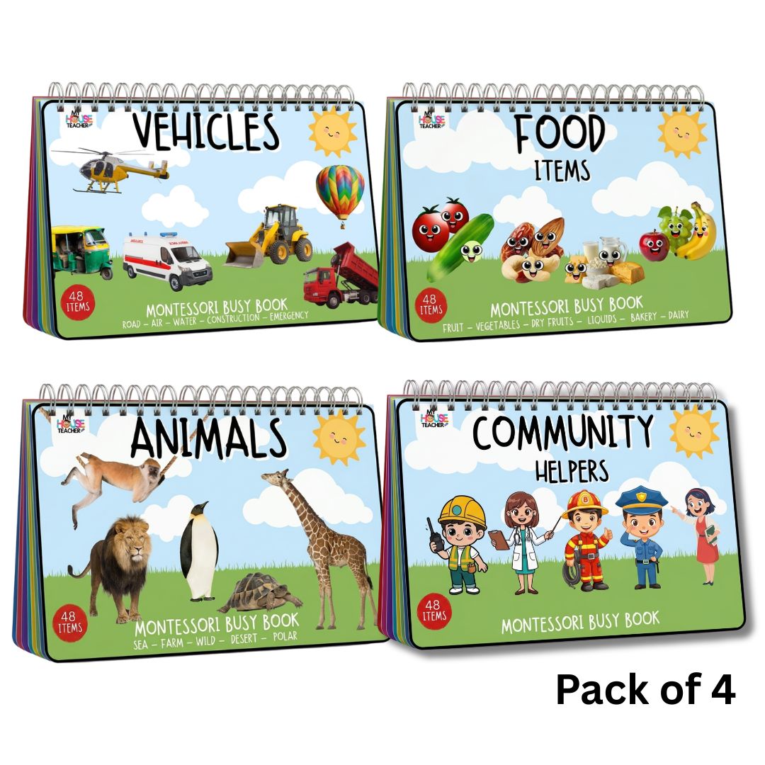 All-in-One Busy Book Combo (Pack of 4)