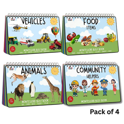 All-in-One Busy Book Combo (Pack of 4)
