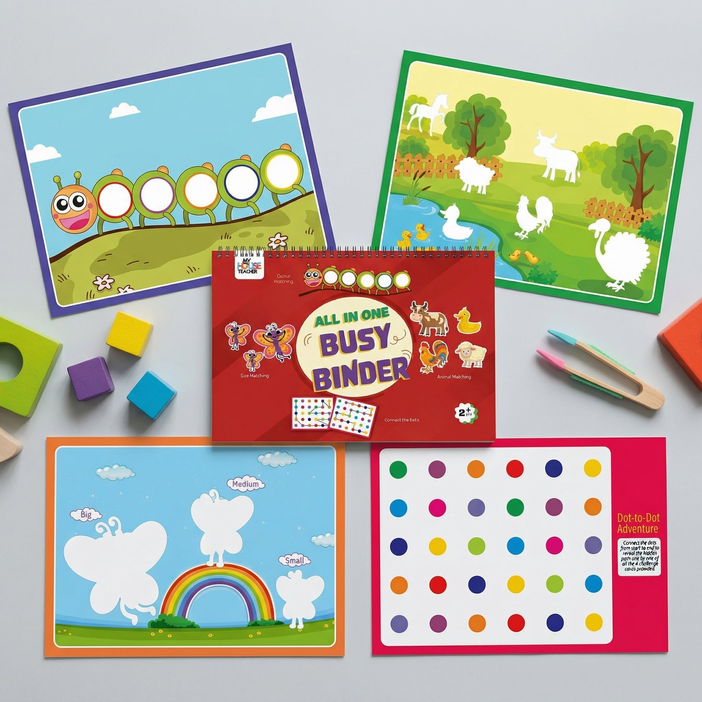 All in One Busy Binder Book Set for 2 to 4 year toddlers