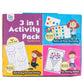 3 in 1 Activity Set 1 For Toddlers - Sticking, Tracing , Colours and Sequencing Skills