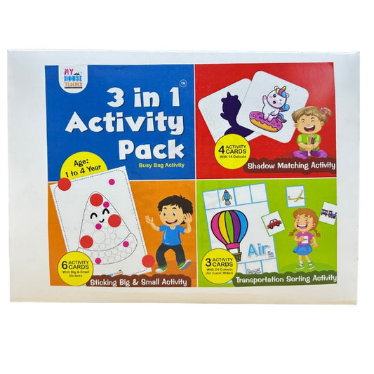 3 in 1 Activity Set For Toddlers - Shadow Matching, Sticking and Transport Sorting Skills