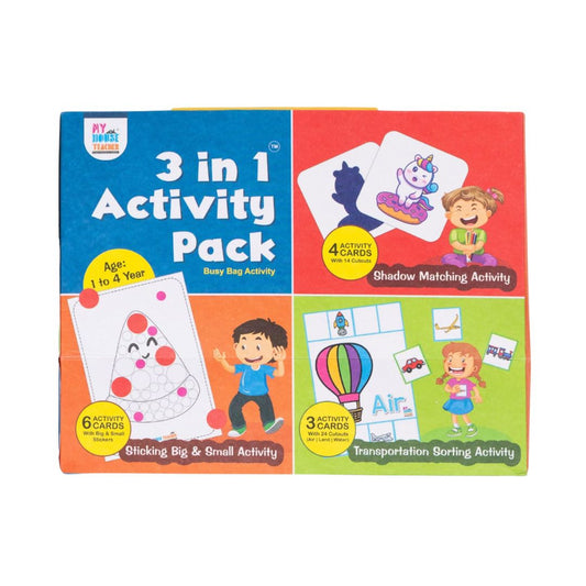 3 in 1 Activity Set For Toddlers - Shadow Matching, Sticking and Transport Sorting Skills