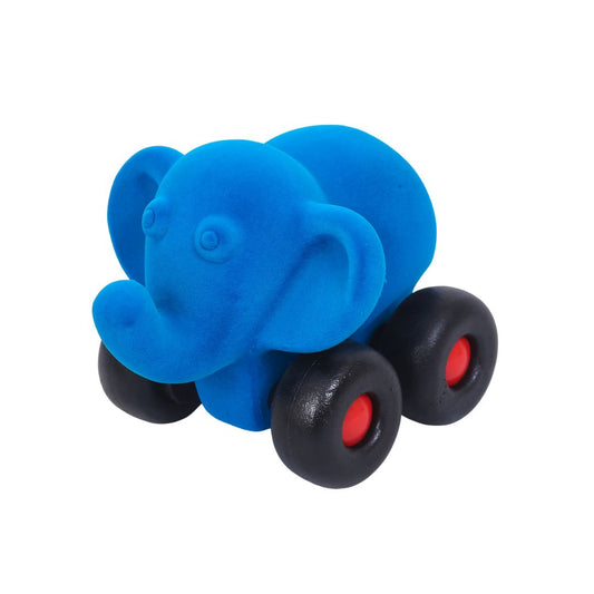 Soft Free Wheel Aniwheel Toy Elephant Large - Blue Black