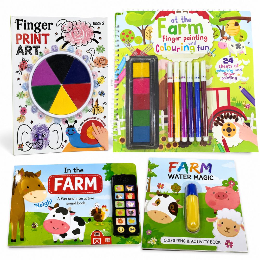 4-in-1 Farm Discovery Activity & Sound Book Combo