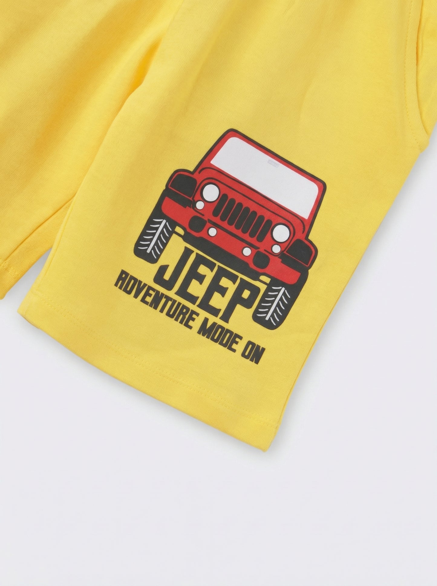 "Jeep Adventure Mode On" Infant & Toddler Boy's Shorts - Yellow