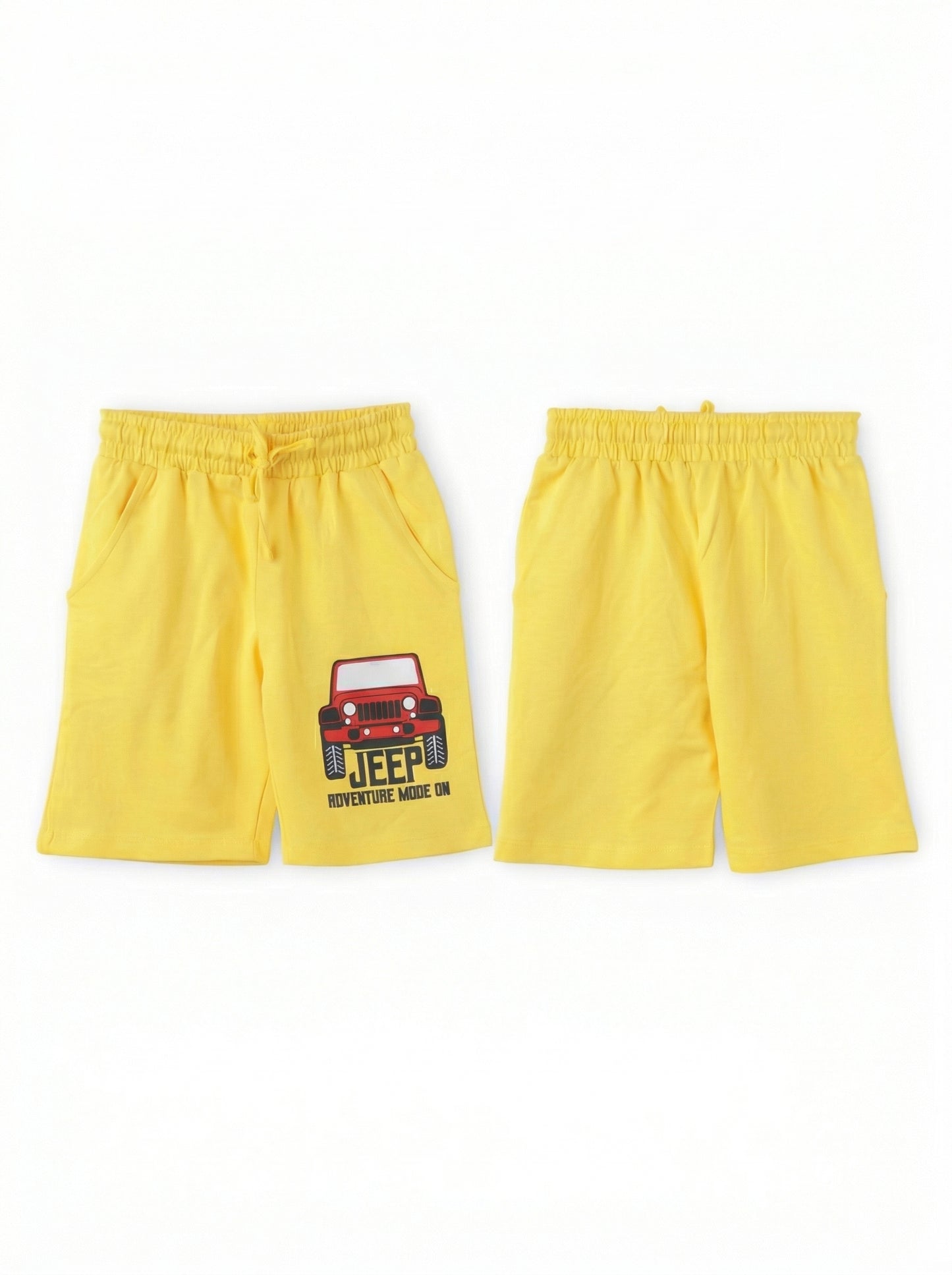 "Jeep Adventure Mode On" Infant & Toddler Boy's Shorts - Yellow