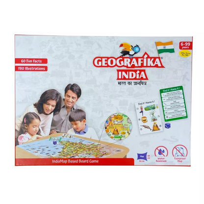 Geografika India Map Game with Flash Cards | Geography Game for Kids 5+ Years