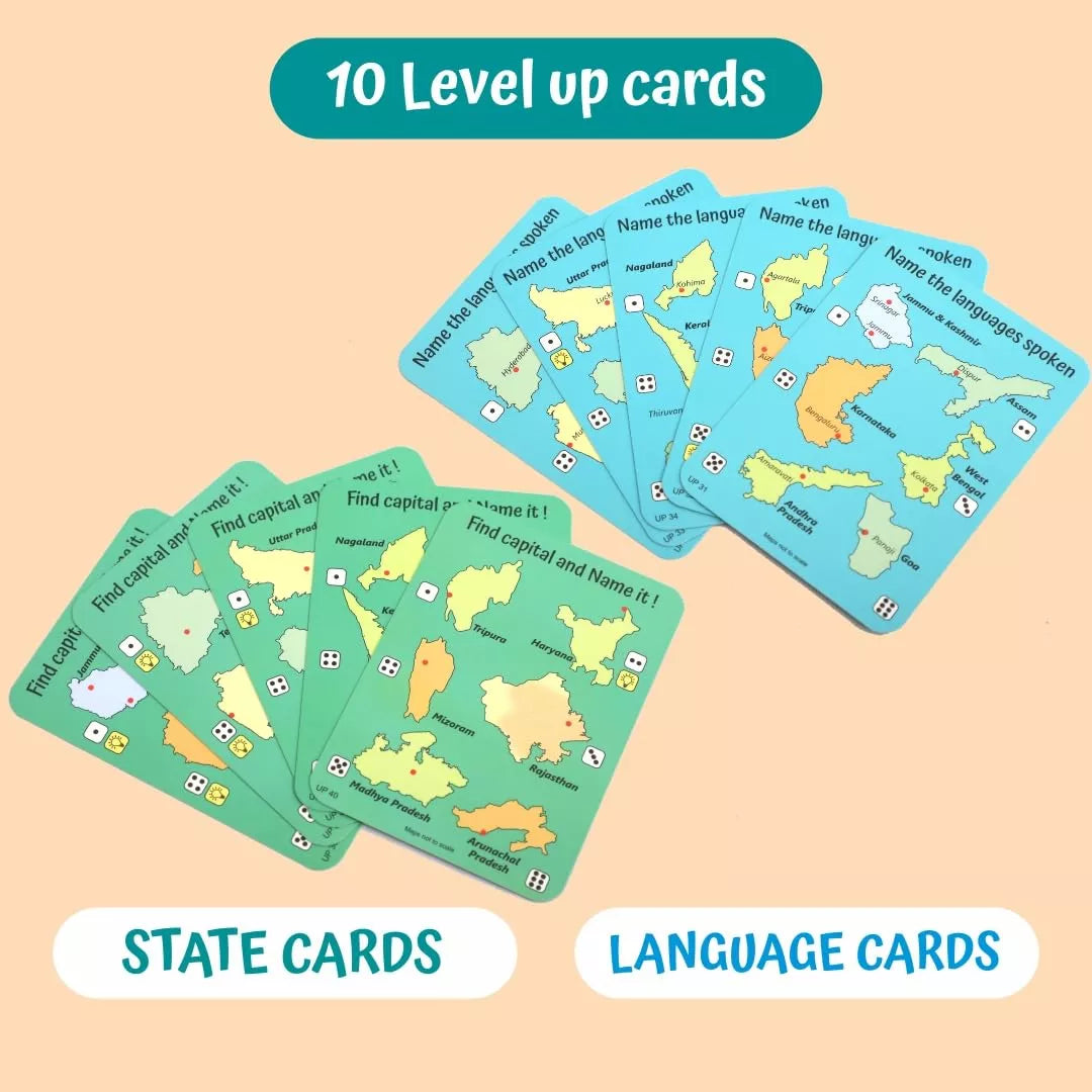 Geografika India Map Game with Flash Cards | Geography Game for Kids 5+ Years