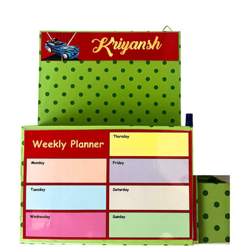 Weekly planner on a Desk Organizer - Personalised