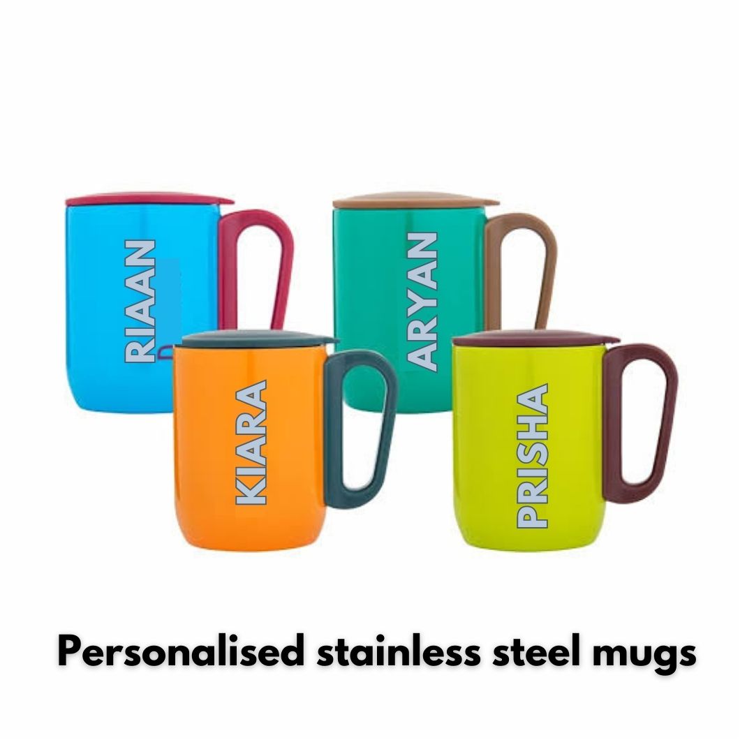 Personalised stainless steel mug