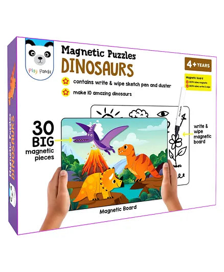 Dinosaur Theme Magnetic Puzzle with big magnetic board