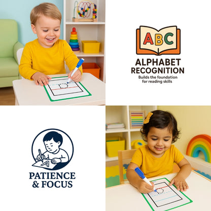 Small a to z Alphabet Tracing Reusable Flashcards