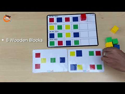 Pattern And Pincer Wooden Cube Activity Busy Bag