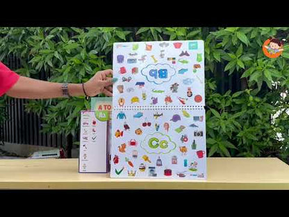 Alphabet A to Z Picture Search Activity with 26 Reusable Mats