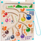 Wooden Educational Magnetic Squirrel Feeding Game, Colours & Numbers Learning Toy