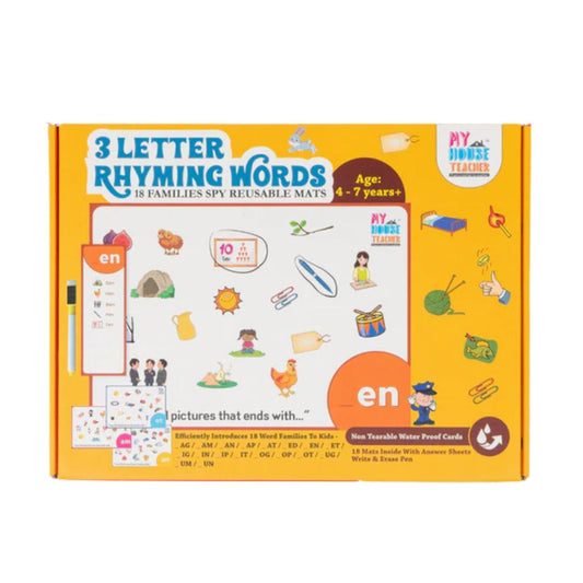 Three Letter Rhyming Words Learning Pack