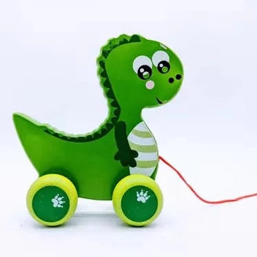 Wooden Dino Push Pull Toy