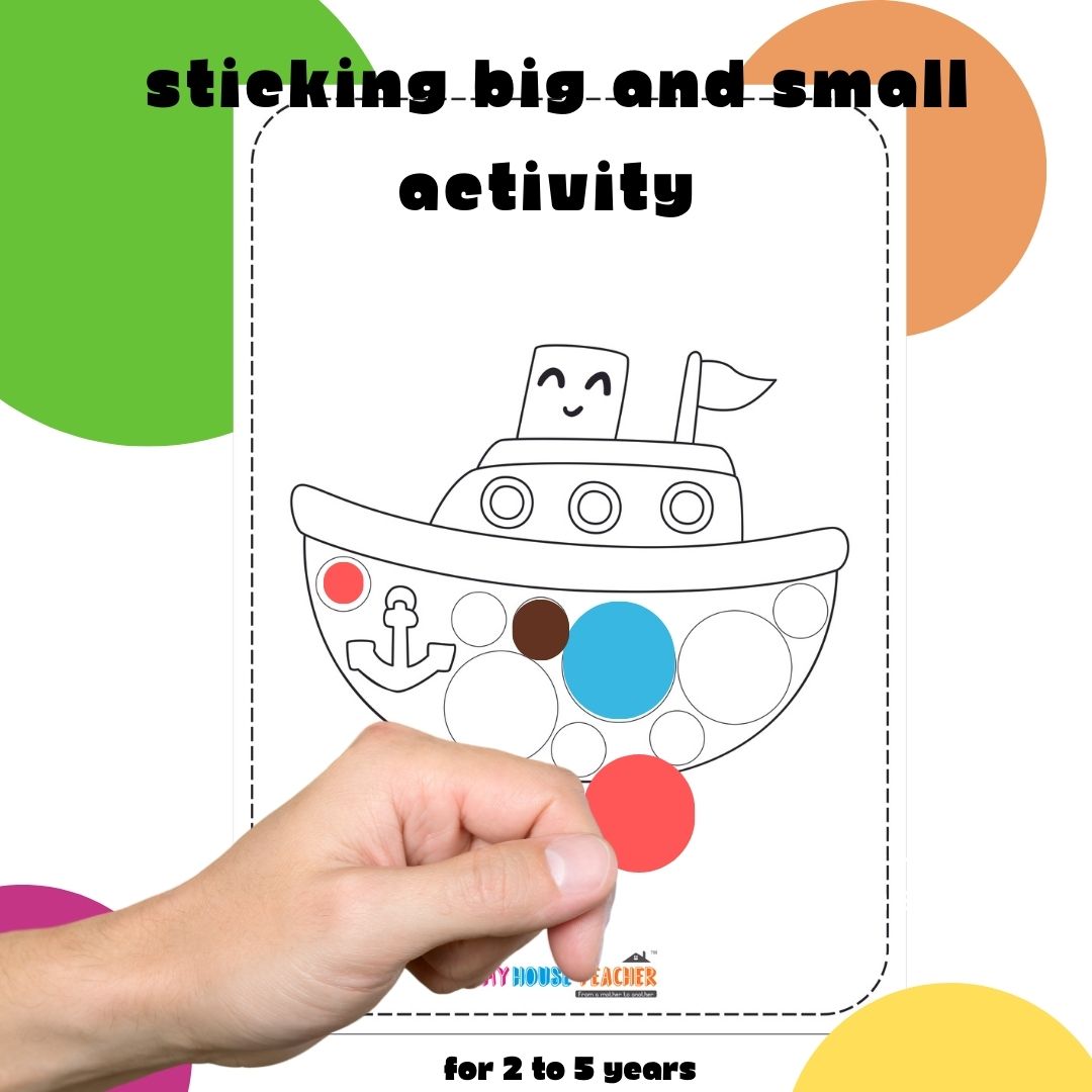 My House Teacher Sticking Big And Small Sticker Reusable Activity Busy Bag, Educational Toys For Kids Learning, Kids Activities Toys
