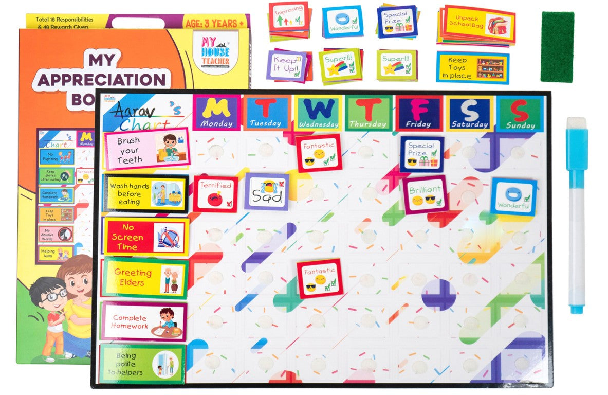 Magnetic My Appreciation Chart For Parents and Kids
