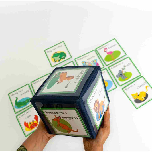 Animal Action Cards with Jumbo Dice